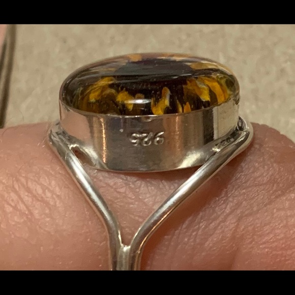 💥SOLD💥Encapsulated  🌻 925 sterling silver Ring - Picture 2 of 4